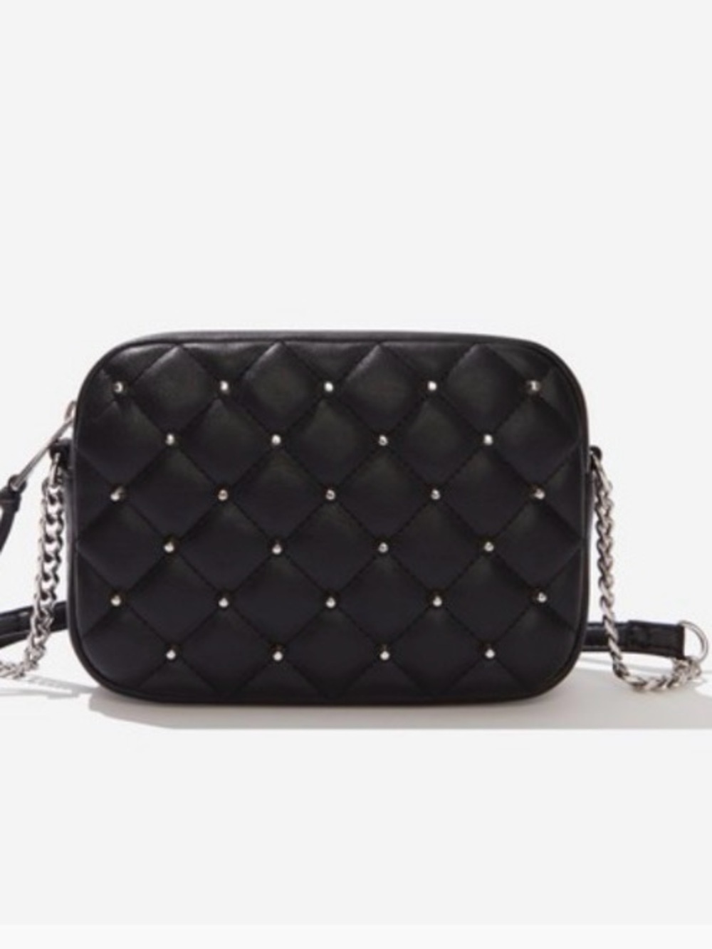 Rebecca Minkoff Black Quilted Crossbody with Chain Strap